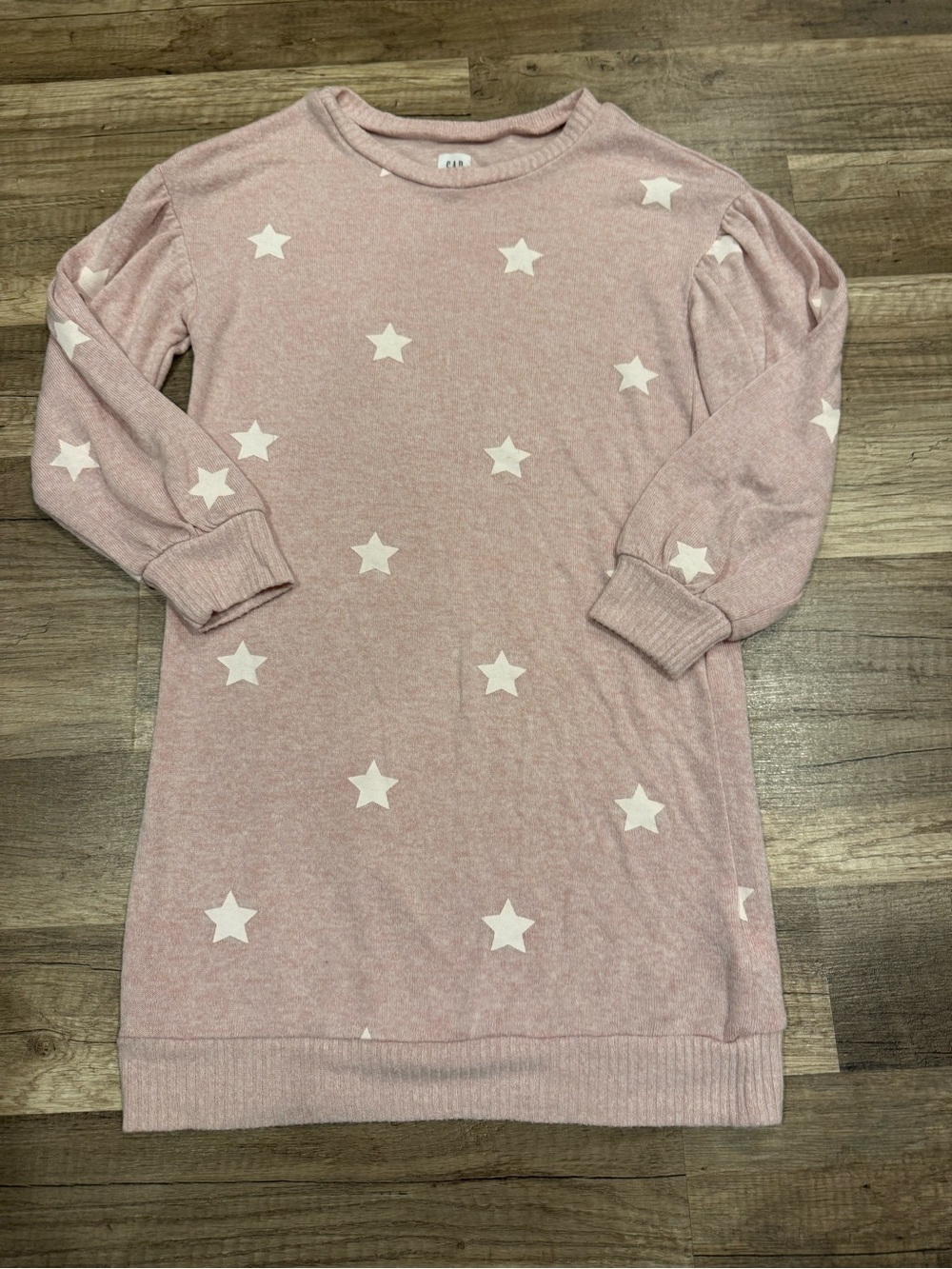 Cozy Pink Star Print Tunic Sweater